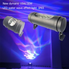 15W 30W Dynamic Color Changing LED Water Wave Effect Projector Light KTV Bar Stage, Swimming Pool Waterproof IP65